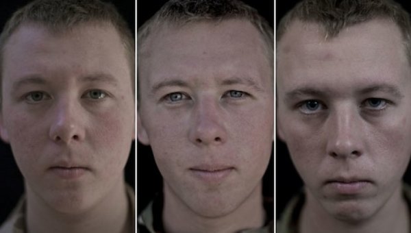 Soldiers Photographed Before, During & After War